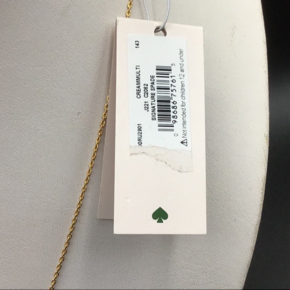 - Kate Spade New York Signature ♠️ Pendant Necklace with Paper Label - Picture 5 of 9